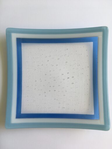 Glass plate coloured glass, wedding gift, art deco style, glass art Australia, art glass, artisan, home decor, handmade, Australia