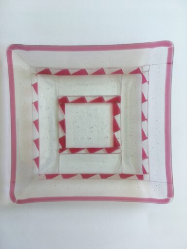 Glass plate coloured glass, wedding gift, art deco style, glass art Australia, art glass, artisan, home decor, handmade, Australia
