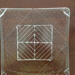 Glass plate coloured glass, wedding gift, art deco style, glass art Australia, art glass, artisan, home decor, handmade, Australia