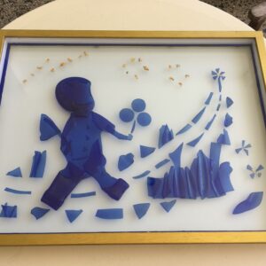 Boy with Butterfly Net and Balloons